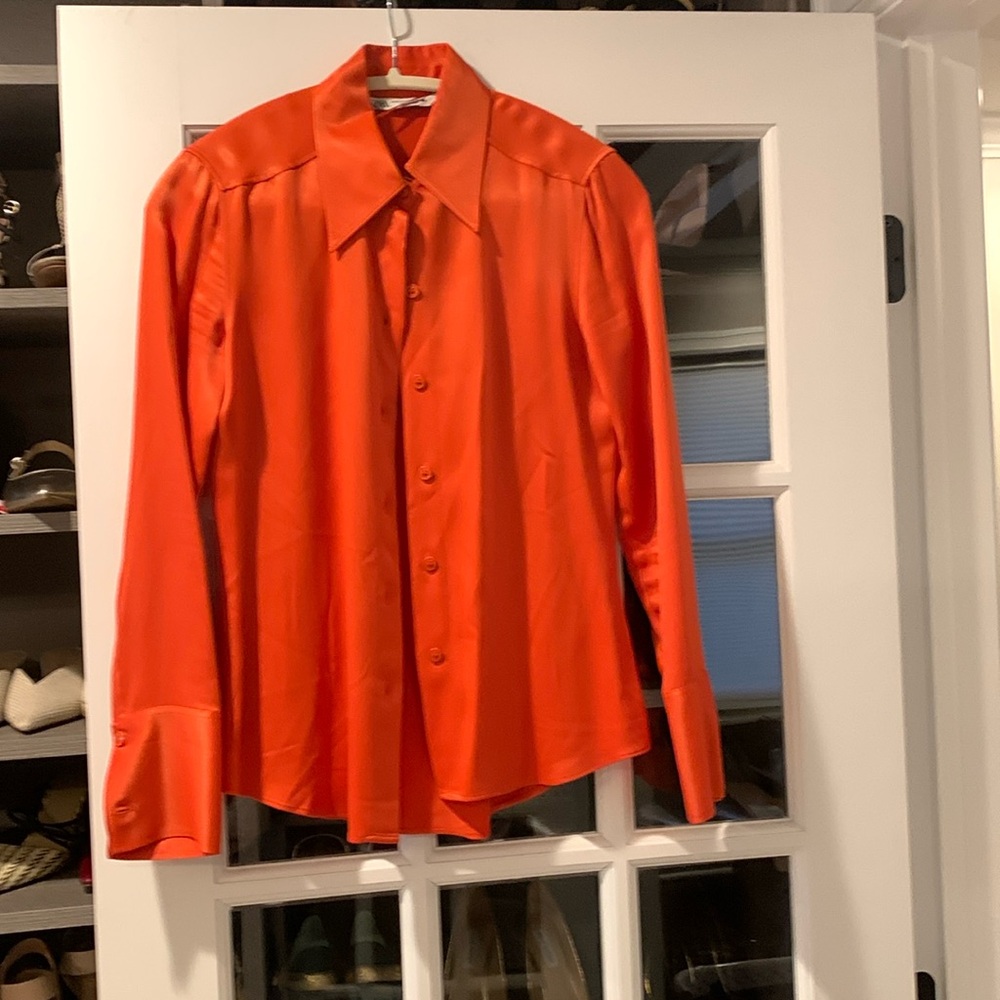 COPY - Zara Orange Blouse XS